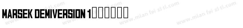 Marsek DemiVersion 1字体转换